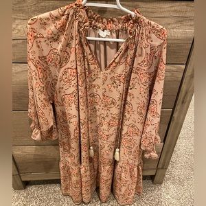 Lush Paisley Print Dress